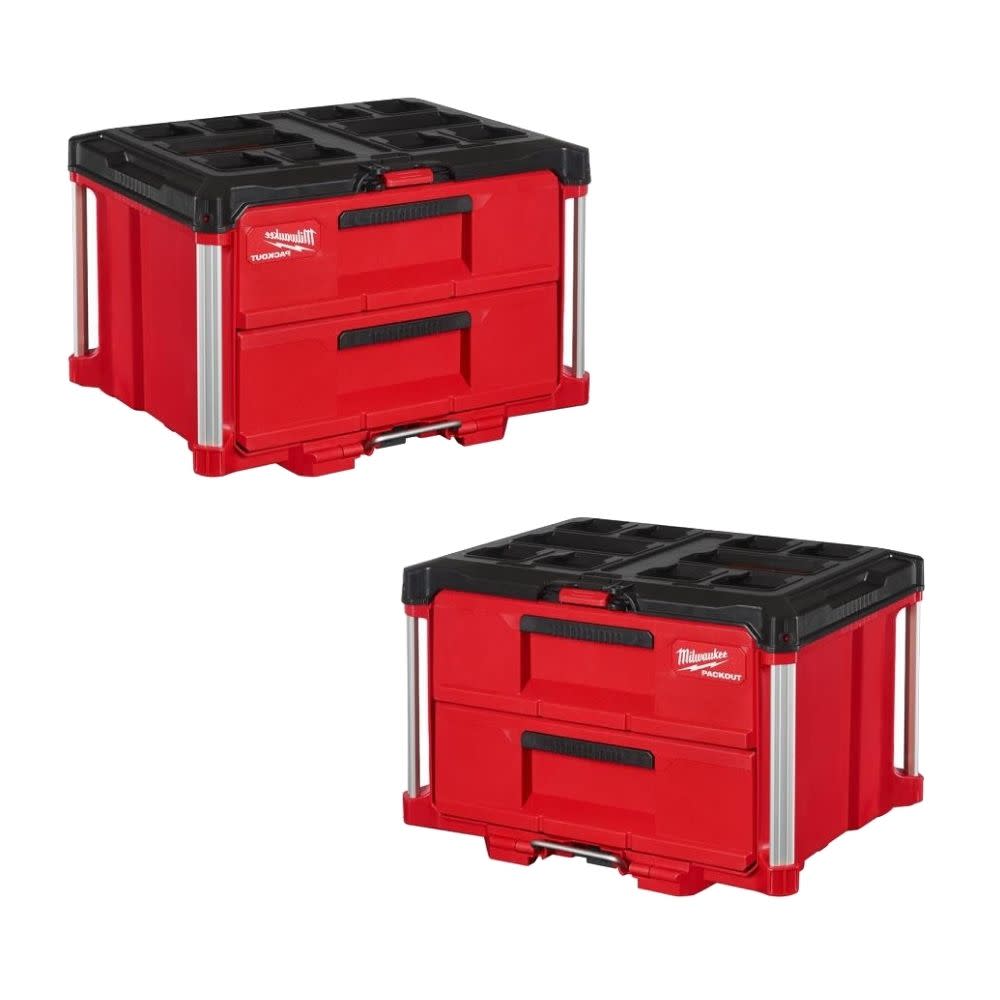 Milwaukee PACKOUT Drawers Tool Box 2 Drawer Bundle - Ascmtools