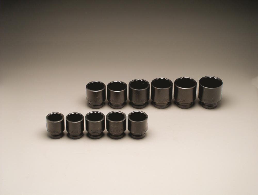 Wright Tool 3/4 In. Dr 11 pc. 12 pt Impact Socket See 1-5/16 to 2 In. - Ascmtools