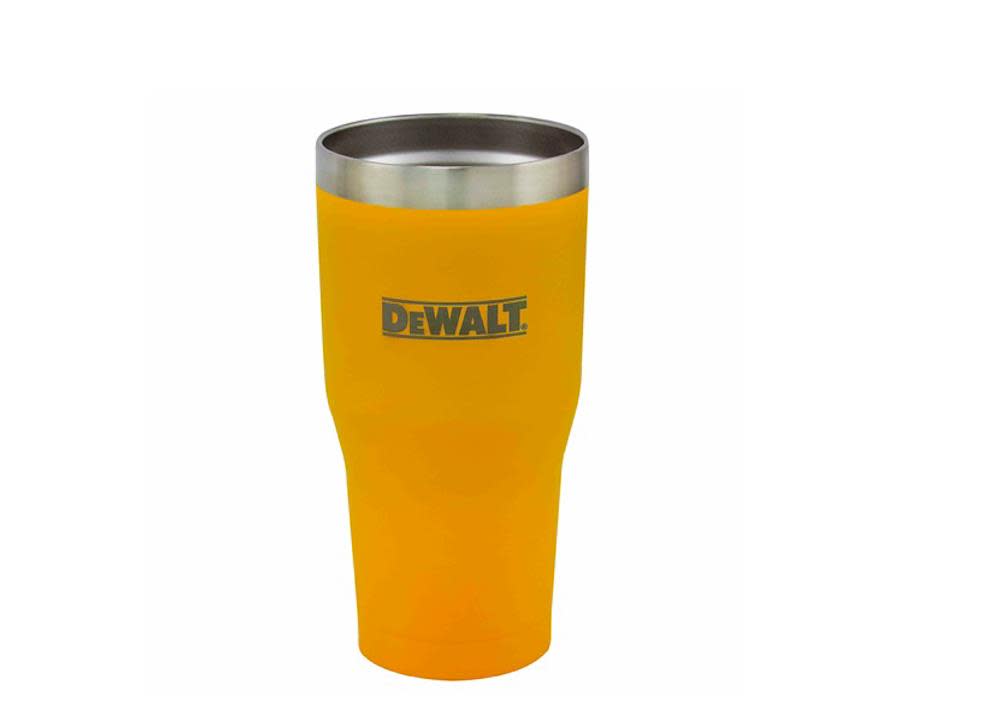 DEWALT 30 Oz. Yellow Powder Coated Tumbler - Ascmtools