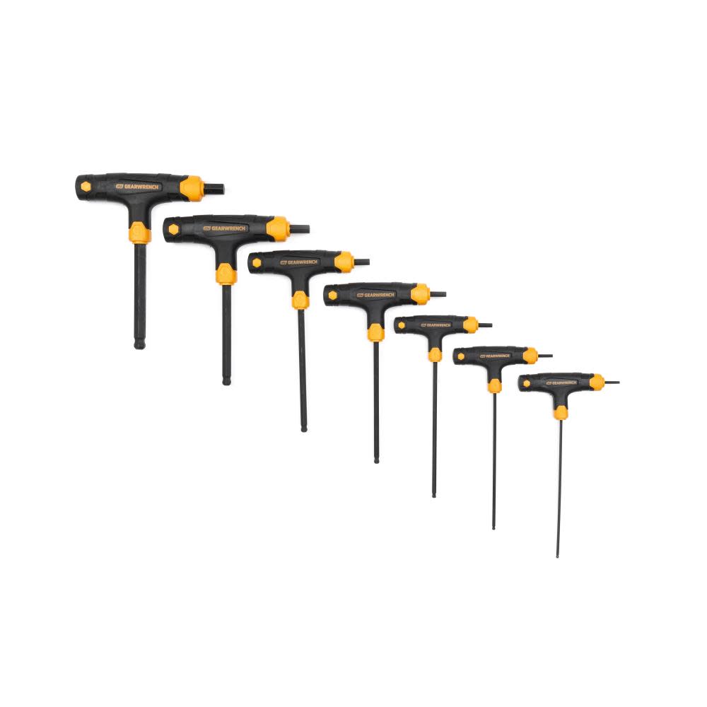 GEARWRENCH Hex Key Set Metric T Handle Ball End 7pc - Ascmtools
