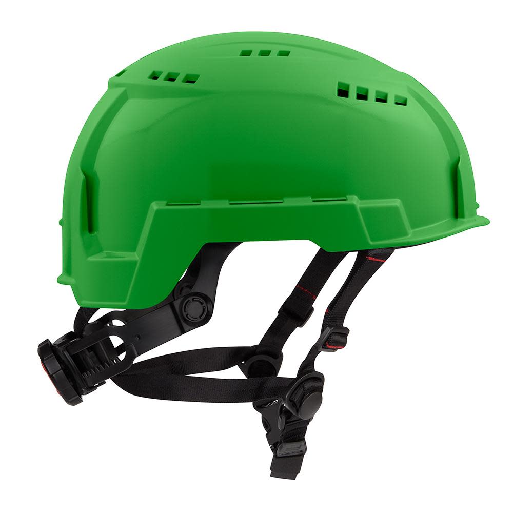 Milwaukee Green Vented Helmet with BOLT Class C - Ascmtools