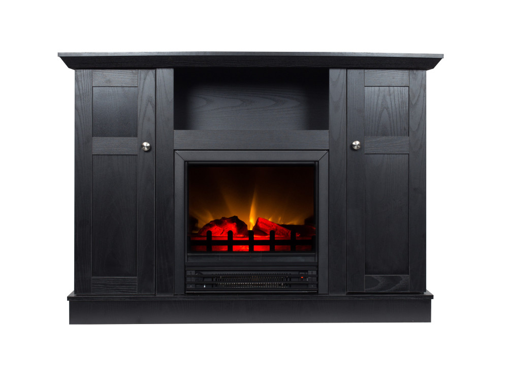 Hearthpro 42.5″ Wall/Corner Media Fireplace in Black - Ascmtools