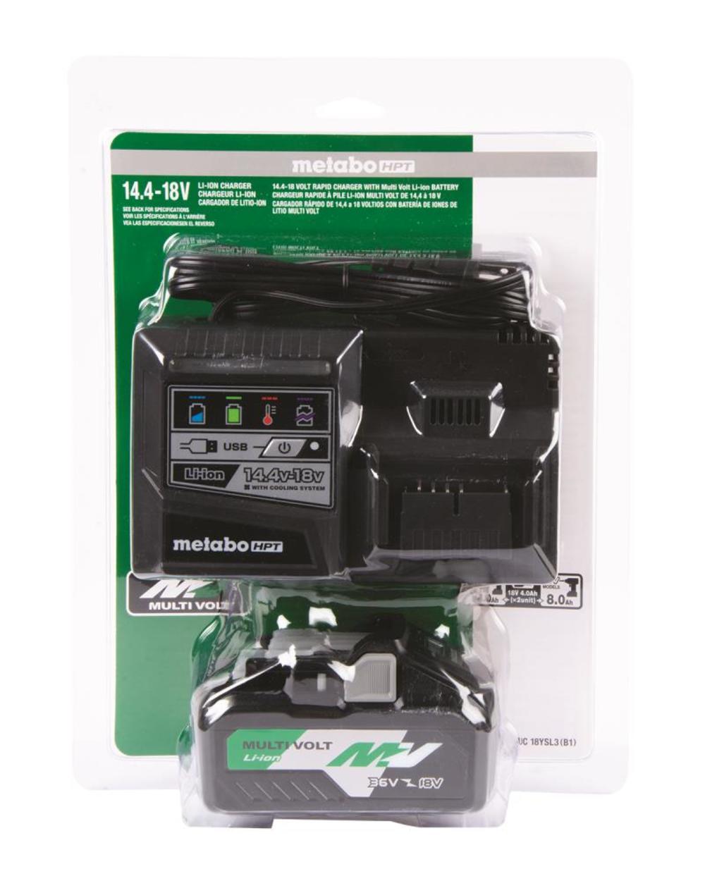 Metabo HPT Multivolt 36V 18V Battery Charger Starter Kit - Ascmtools