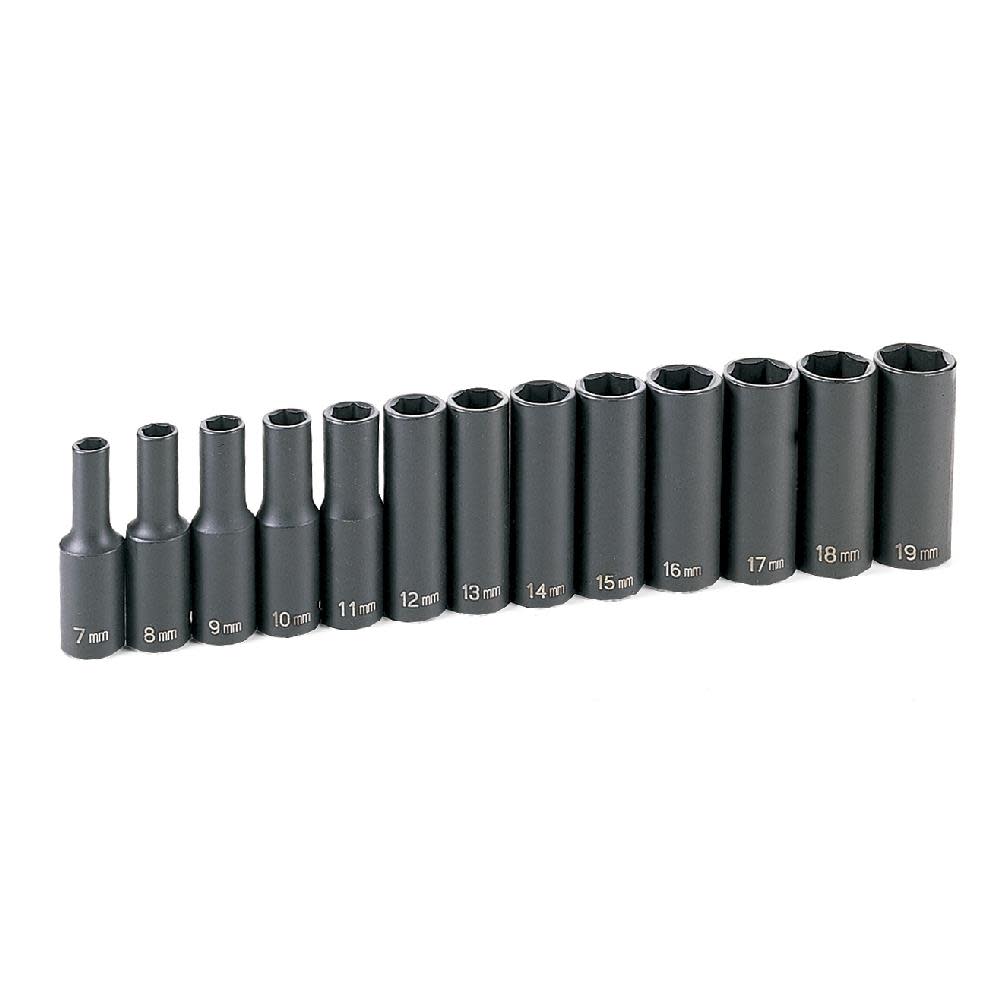 Grey Pneumatic 3/8″ Drive 13 Piece Deep Metric Set - Ascmtools