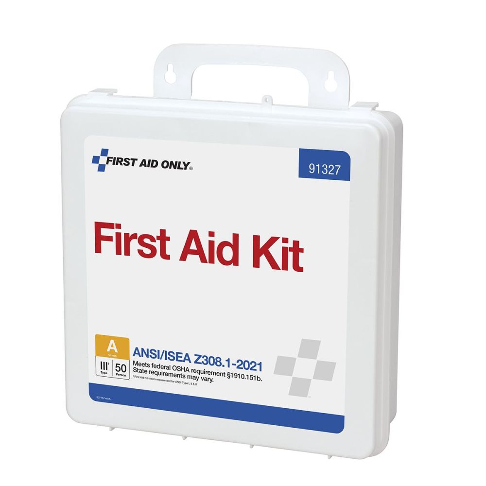 First Aid Only First Aid Kit 50 Person Plastic Case ANSI Portable - Ascmtools