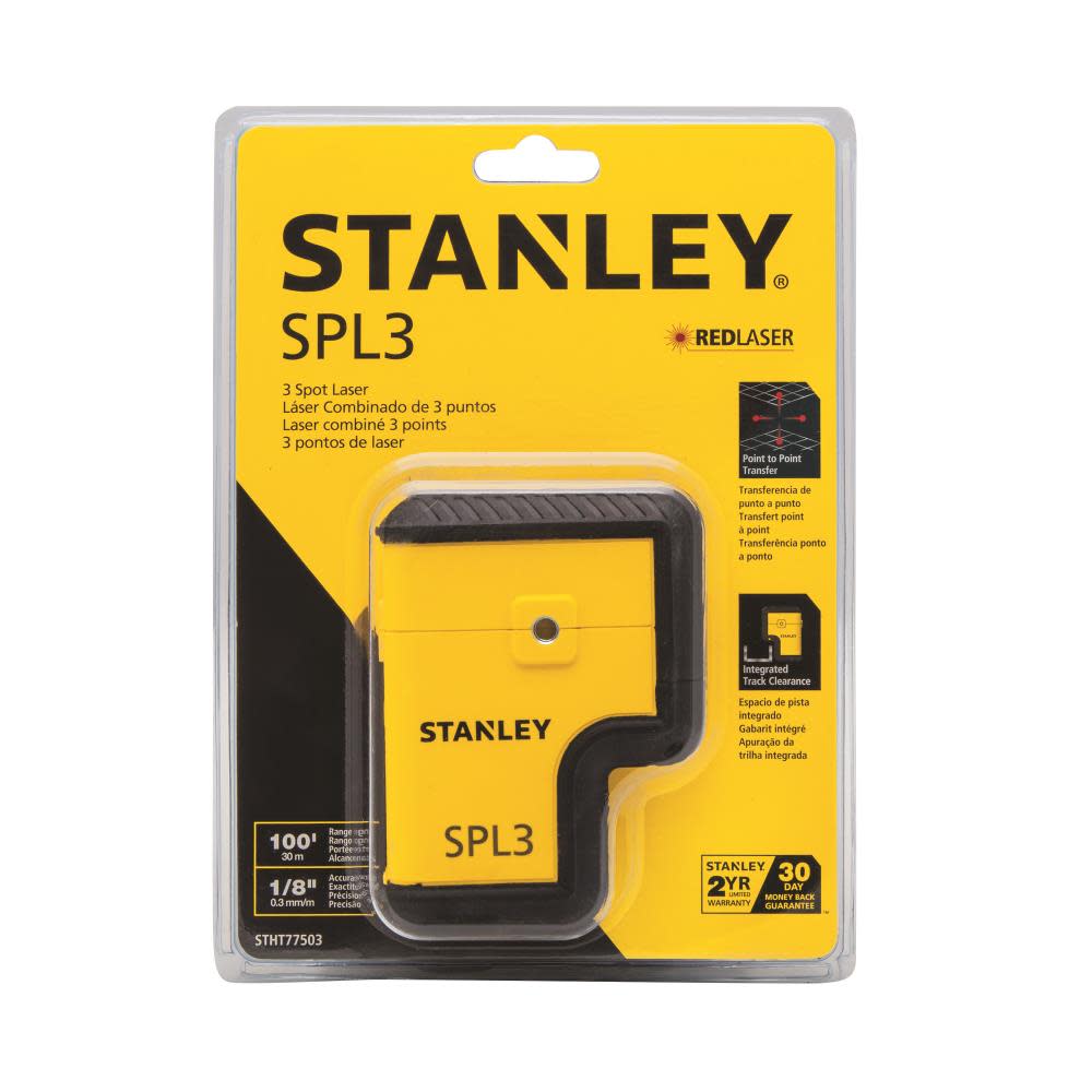 Stanley SPL3 Red 3 Spot Laser Level - Ascmtools