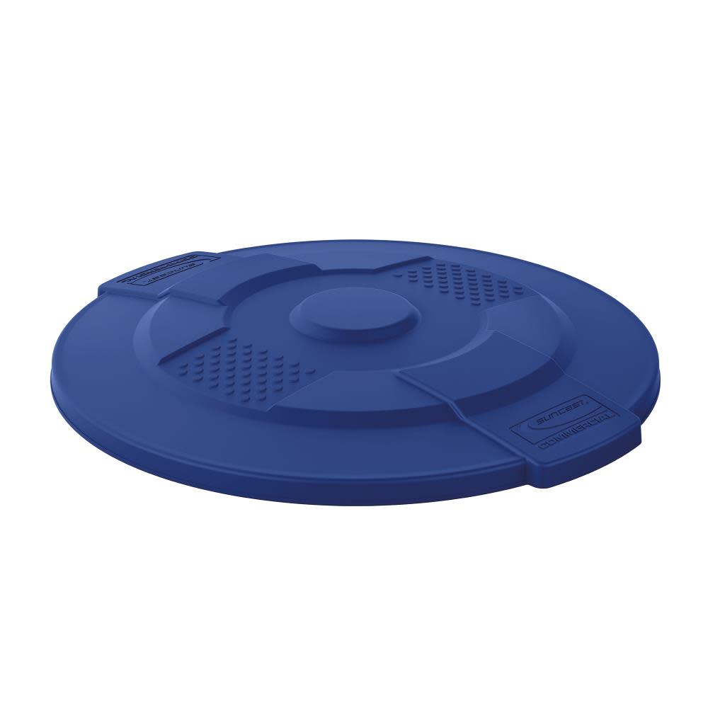 Suncast Plastic Utility Trash Lid – 44 Gallon Blue - Ascmtools