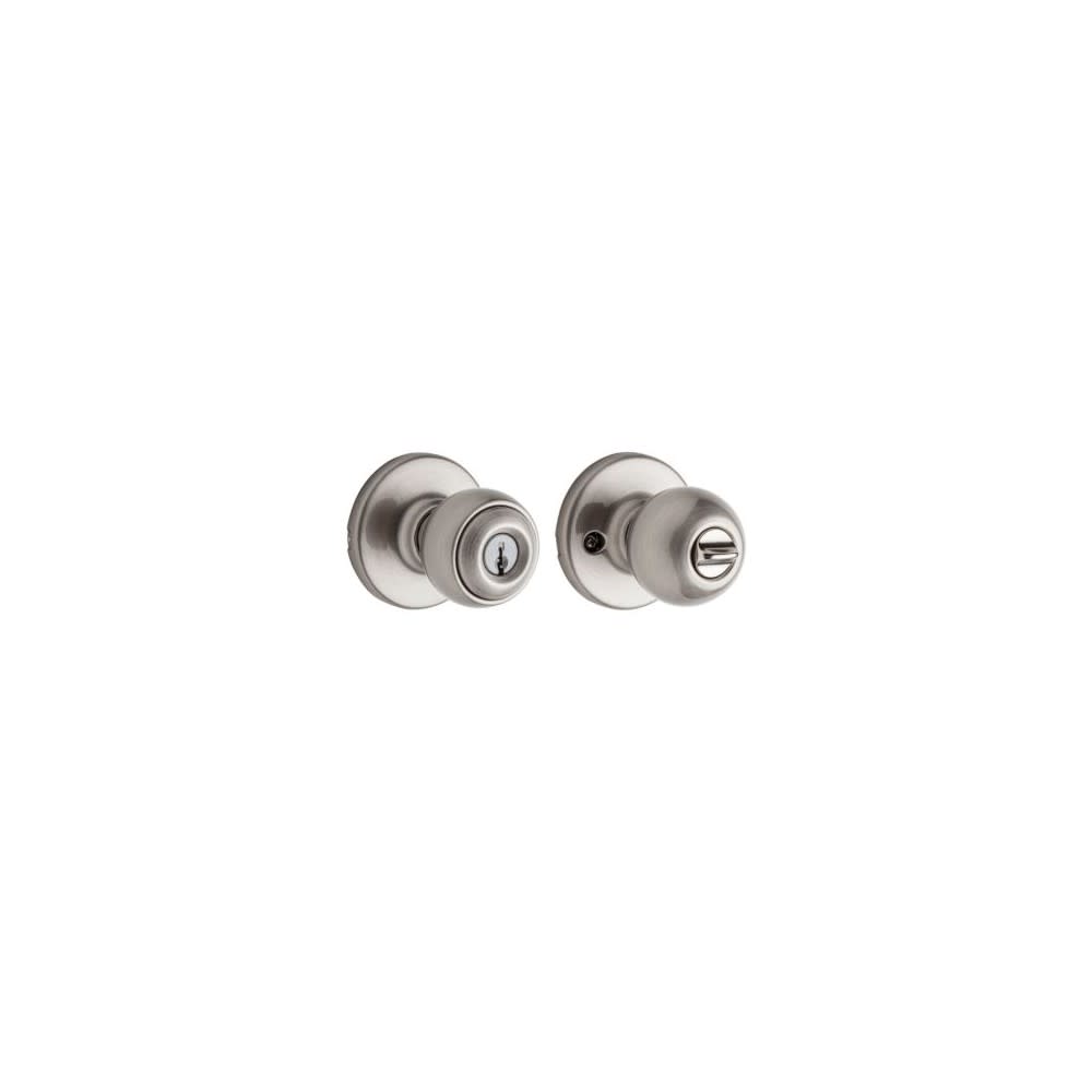 Kwikset Polo Door Knob Satin Chrome Exterior Keyed Entry Round - Ascmtools