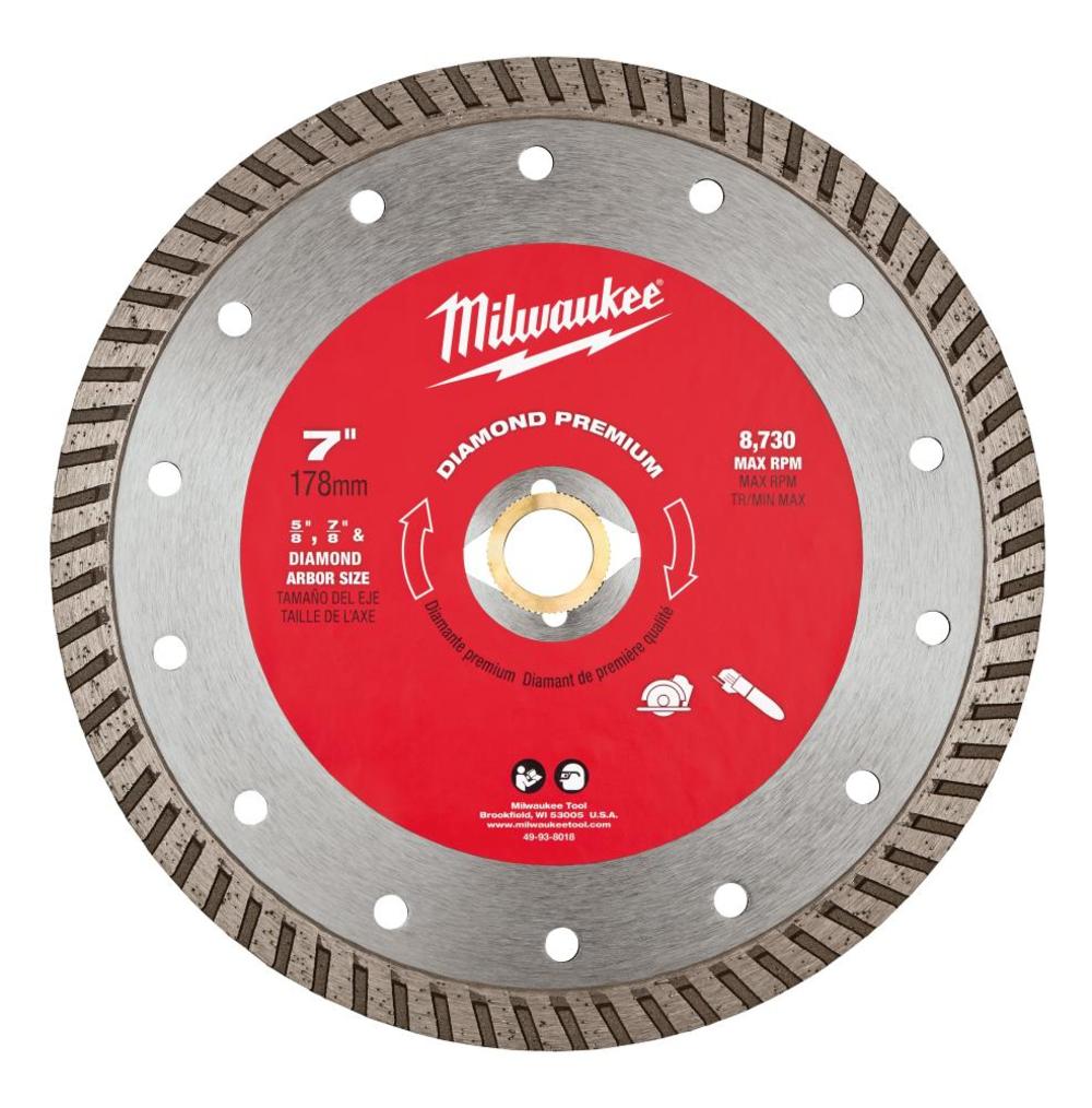 Milwaukee 7 in. Diamond Premium Turbo - Ascmtools