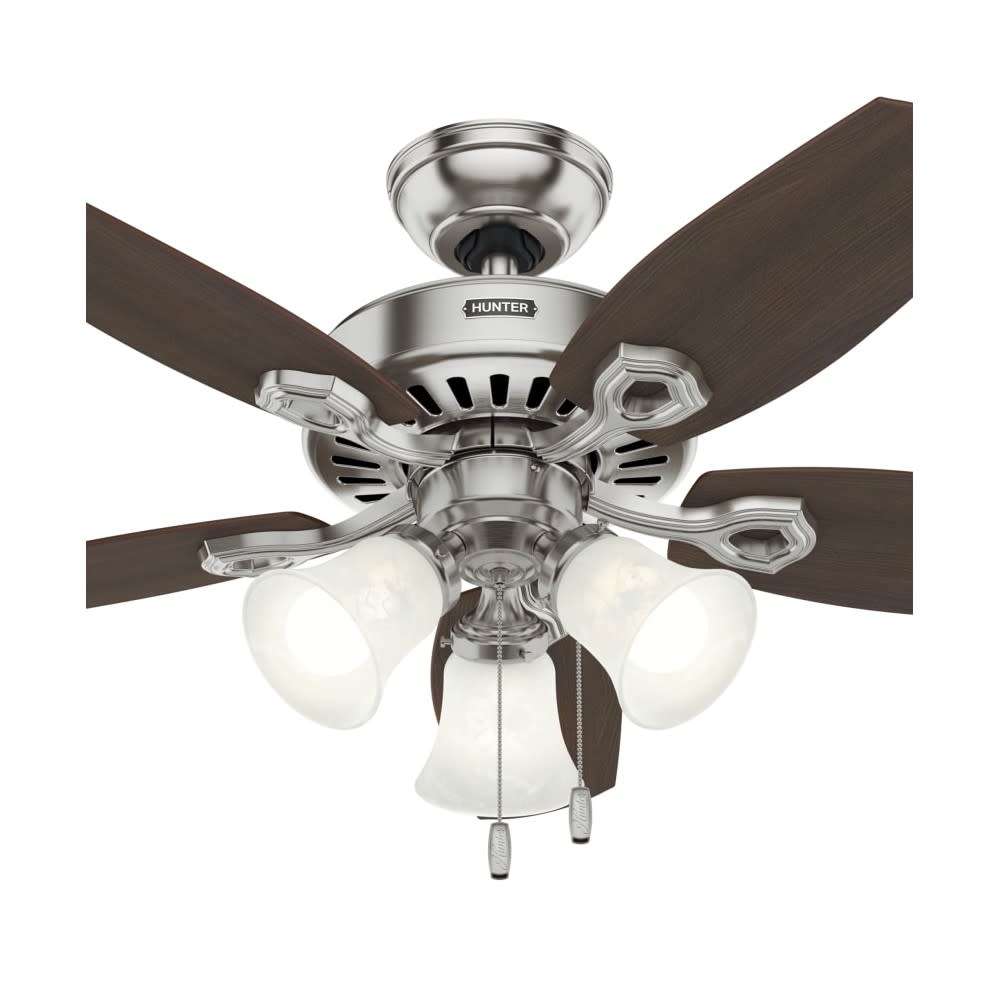 Hunter Fan Builder Ceiling Fan 42″ Brushed Nickel Brazilian Cherry - Ascmtools