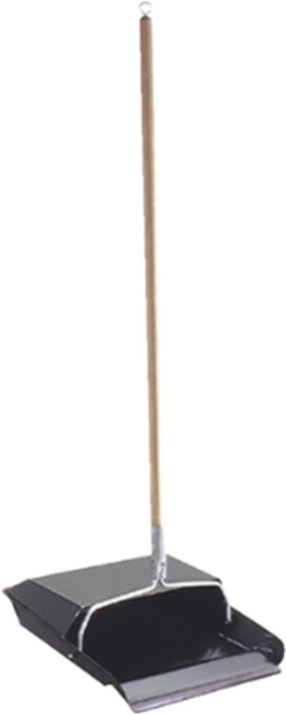 Fulton Corporation Dust Pan Steel Black with 30 Wood Handle - Ascmtools