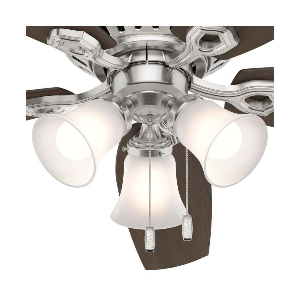 Hunter Fan Builder Ceiling Fan 52″ Brushed Nickel Brazilian Cherry - Ascmtools