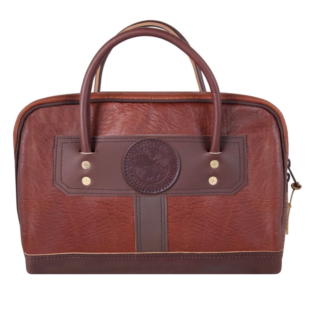 Duluth Pack 18 Liter Capacity Brown Trim Bison Leather Doctor’s Weekend Bag - Ascmtools
