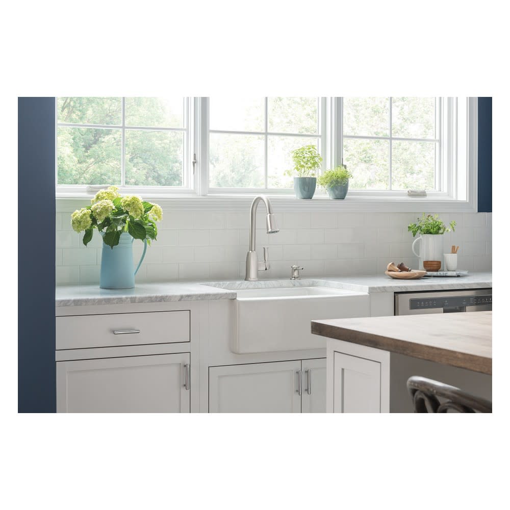 Moen Wellsley Kitchen Faucet Spot Resist Stainless High Arc - Ascmtools