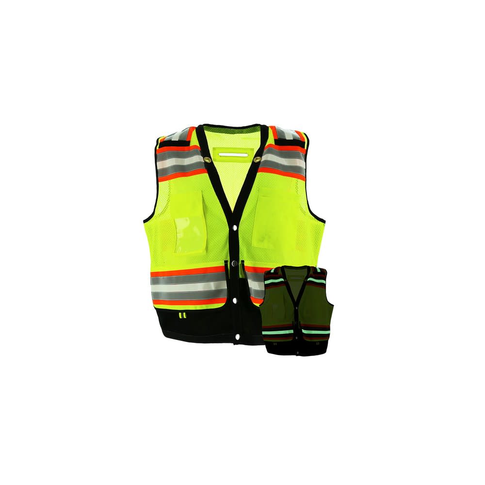 Majestic Glove Surveyors Vest Hi-Vis Yellow 3X - Ascmtools