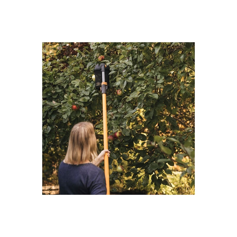 Fiskars Orange/Black 7 12′ Extendable Fruit Picker Tool - Ascmtools
