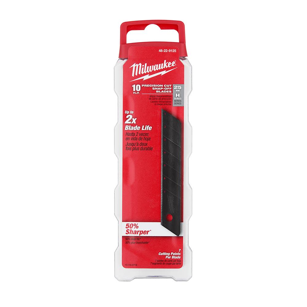 Milwaukee 25mm Precision Snap Blade 10PK - Ascmtools