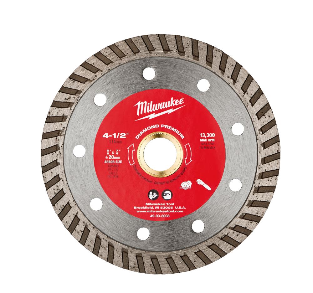 Milwaukee 4-1/2 In. Diamond Premium Turbo - Ascmtools