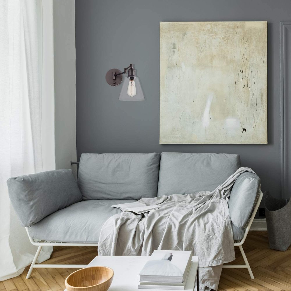 Globe Electric Leclair Vintage Wall Sconce Bronze 60W E26 1 Light - Ascmtools