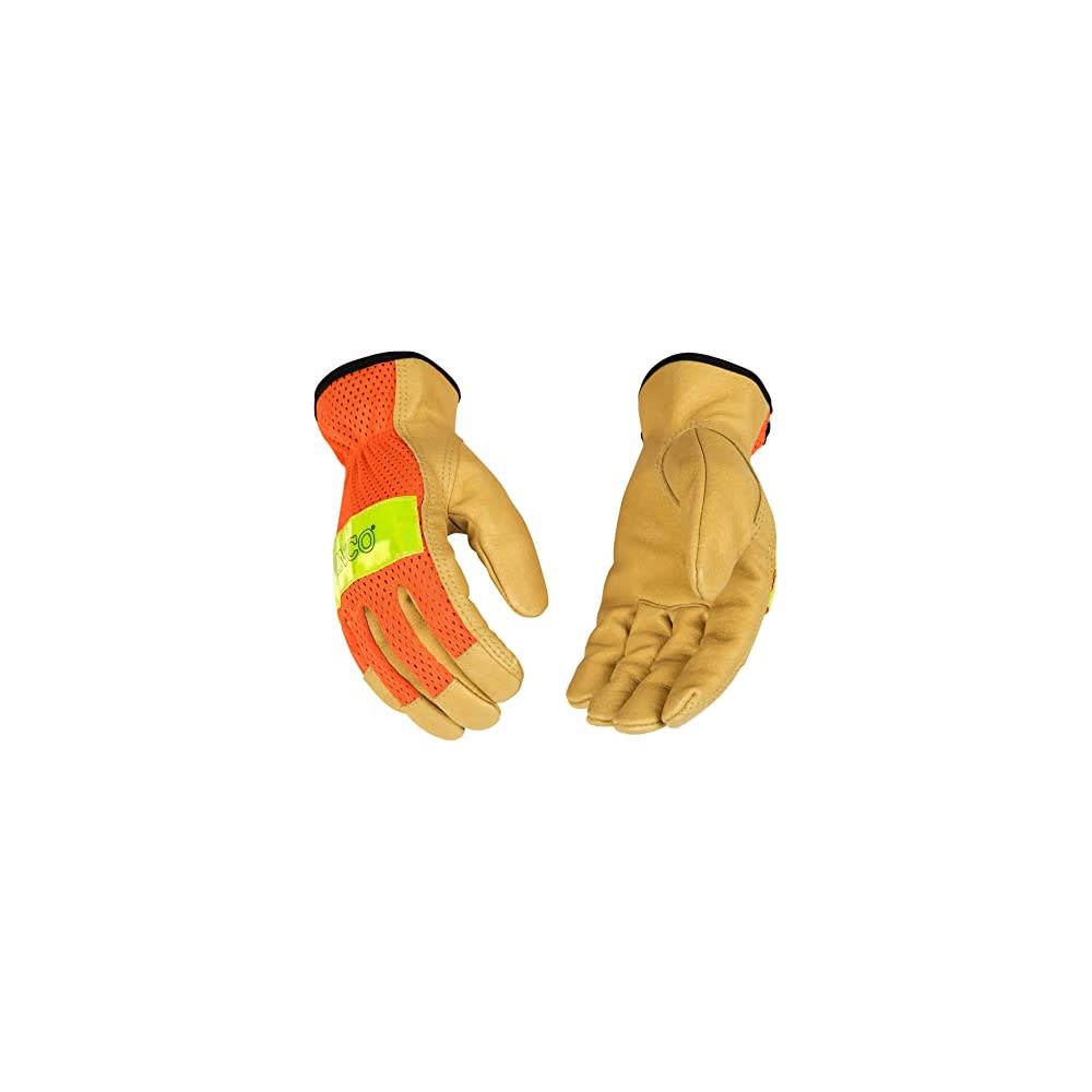 Kinco Hi-Vis Orange Mesh & Grain Pigskin Palm Glove - Ascmtools