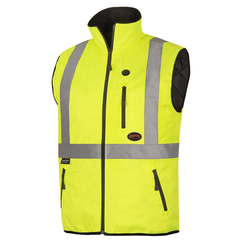 Pioneer 5418U Hi Vis Heated Safety Vest Yellow Green 4X - Ascmtools