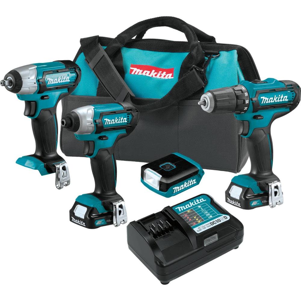 Makita 12V Max CXT Lithium-Ion Cordless 4-Pc. Combo Kit (1.5Ah) - Ascmtools