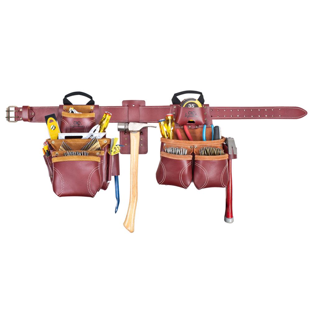 CLC 19 Pocket Top of the Line Pro Framer’s Heavy Duty Leather Combo System - Ascmtools