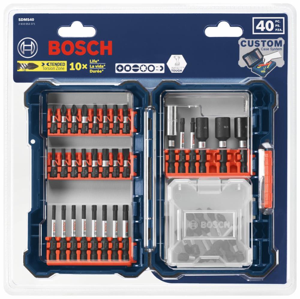 Bosch 40 pc. Impact Tough Screwdriving Custom Case System Set - Ascmtools