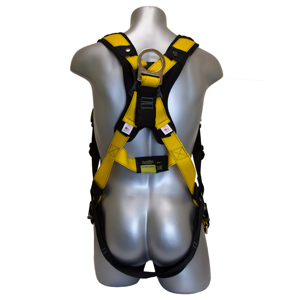 Guardian Fall Protection XL-XXL Series 3 Full-Body Harness with Chest QC - Ascmtools