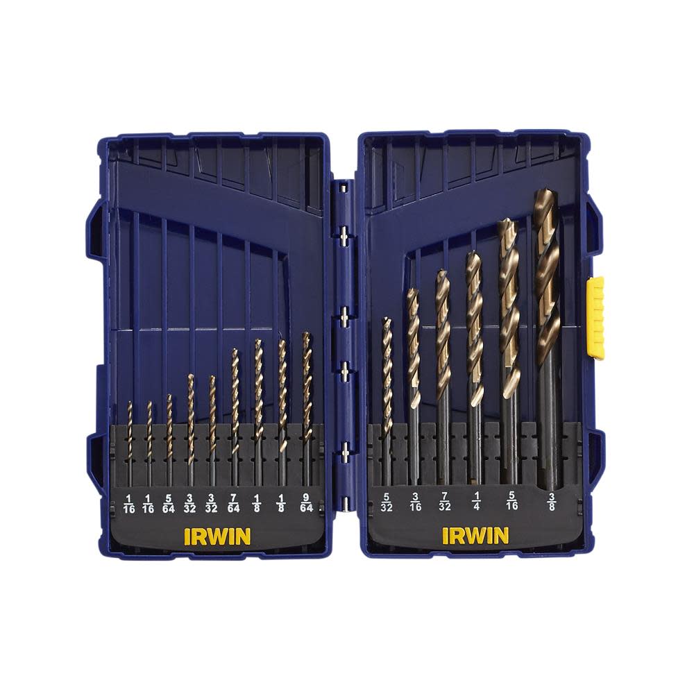Irwin 15pc Cobalt Alloy Steel Drill Bit Set - Ascmtools