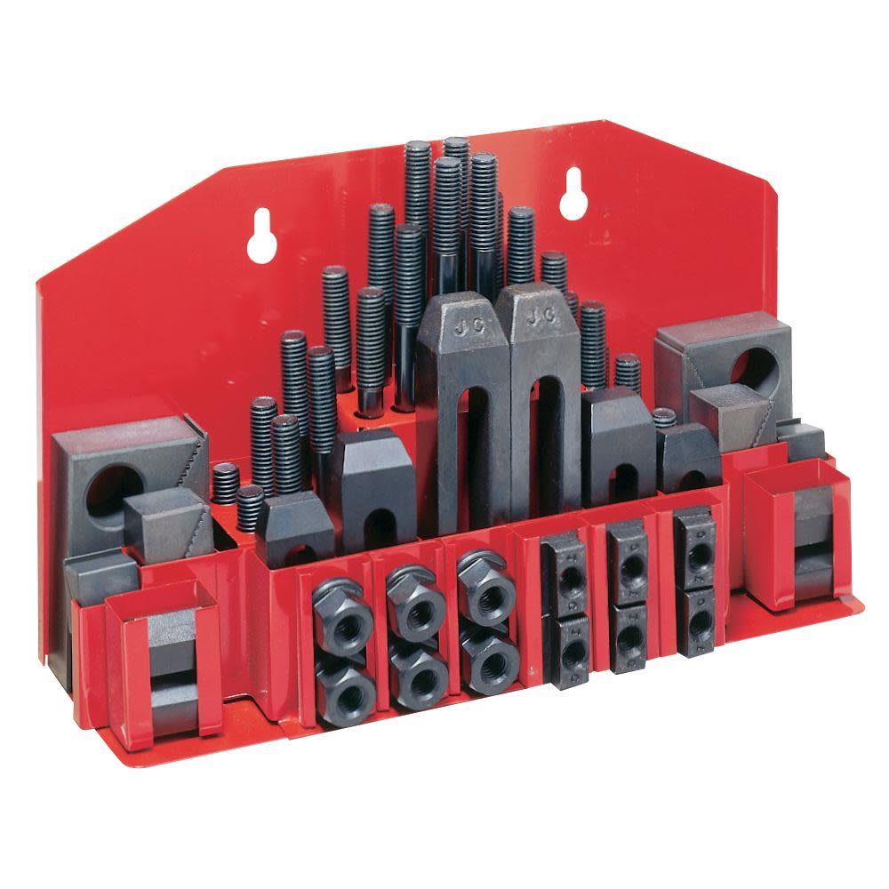 JET 52pc Clamping Kit for 5/8 In. T-Slot with Plastic Tray - Ascmtools