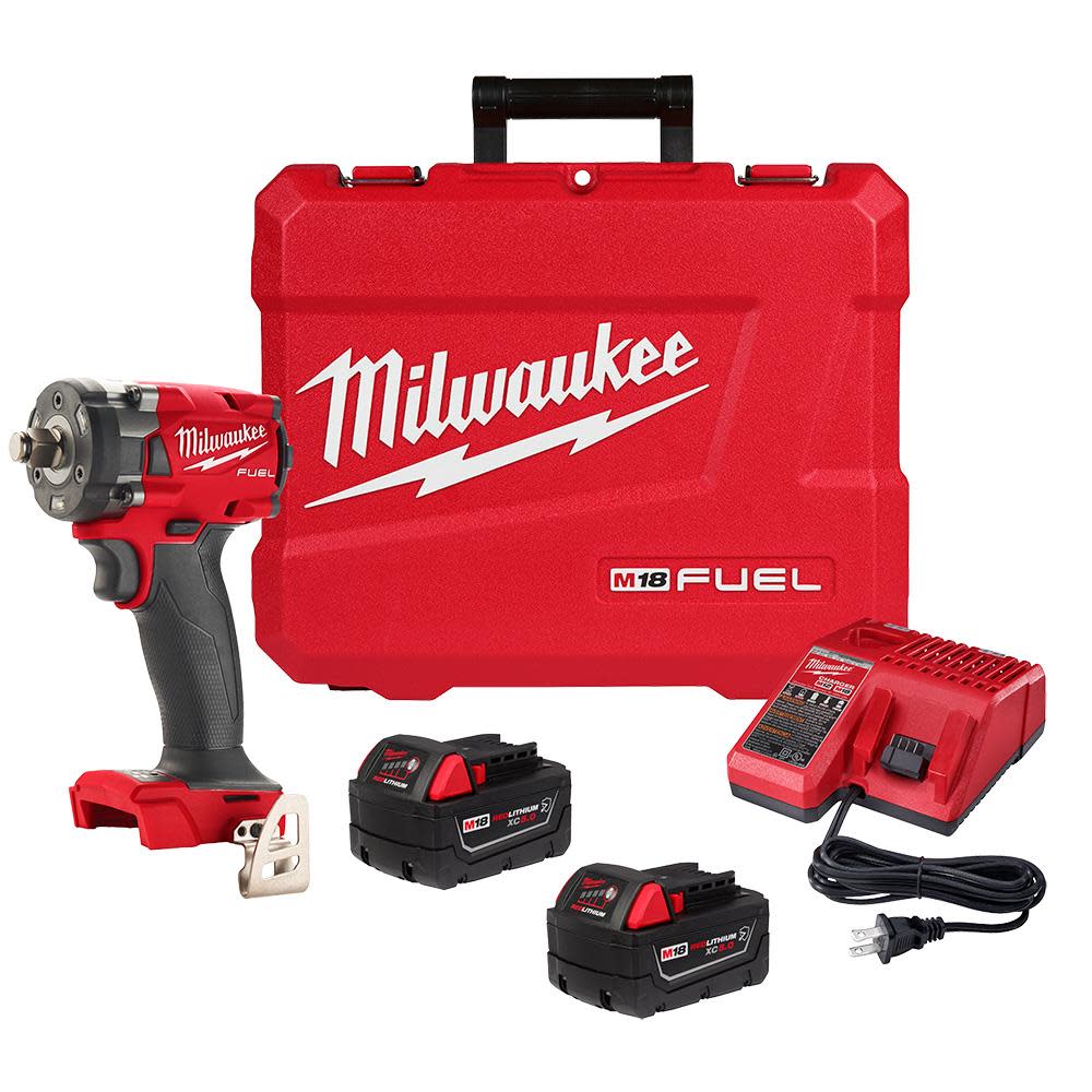 Milwaukee M18 FUEL 1/2″ Compact Impact Wrench with Friction Ring Kit - Ascmtools