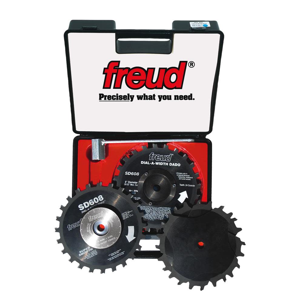 Freud 8 In. x 24T Dial-A-Width Stacked Dado Sets - Ascmtools