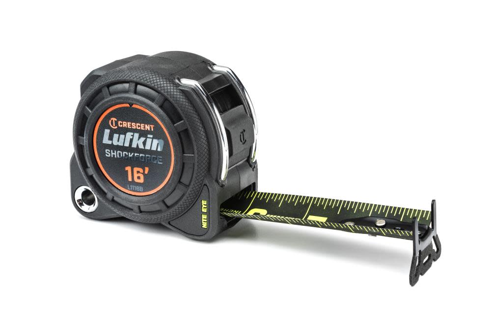 Crescent Lufkin Shockforce Nite Eye Tape Measure 16′ x 1-3/16″ L1116B - Ascmtools