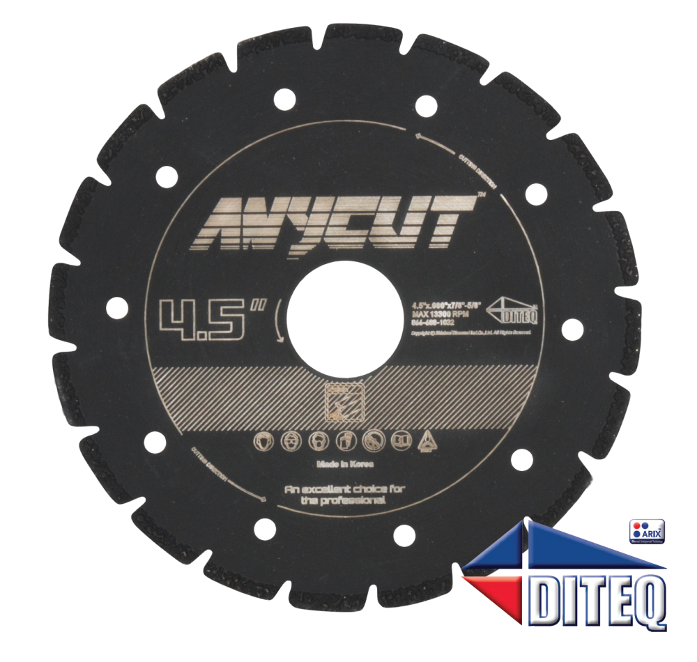 Diteq Anycut 7″ Cut-Off Wheels DM 7/8″-5/8″ Arbor - Ascmtools