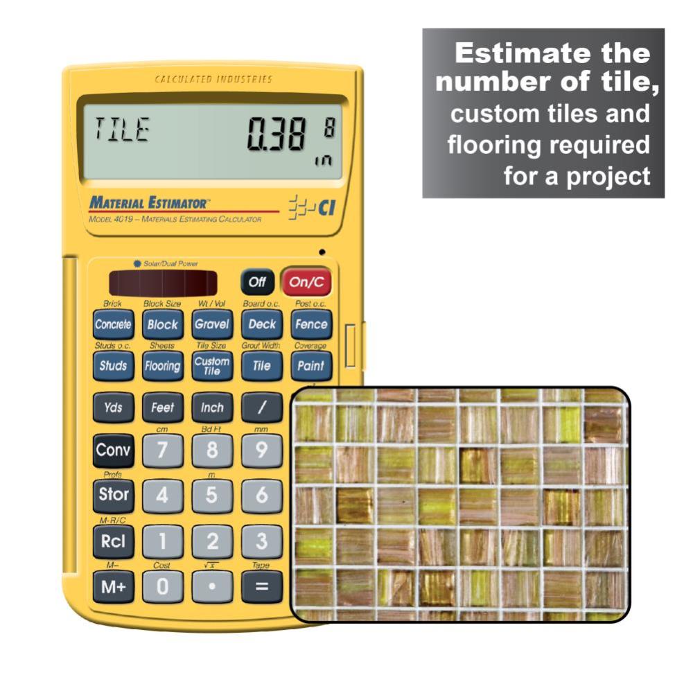 Calculated Industries Material Estimator Building Materials Estimating Calculator - Ascmtools
