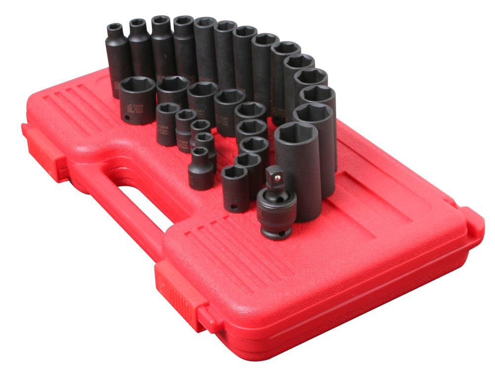 Sunex 29 pc. 3/8 In. Dr. Metric Master Impact Socket Set - Ascmtools