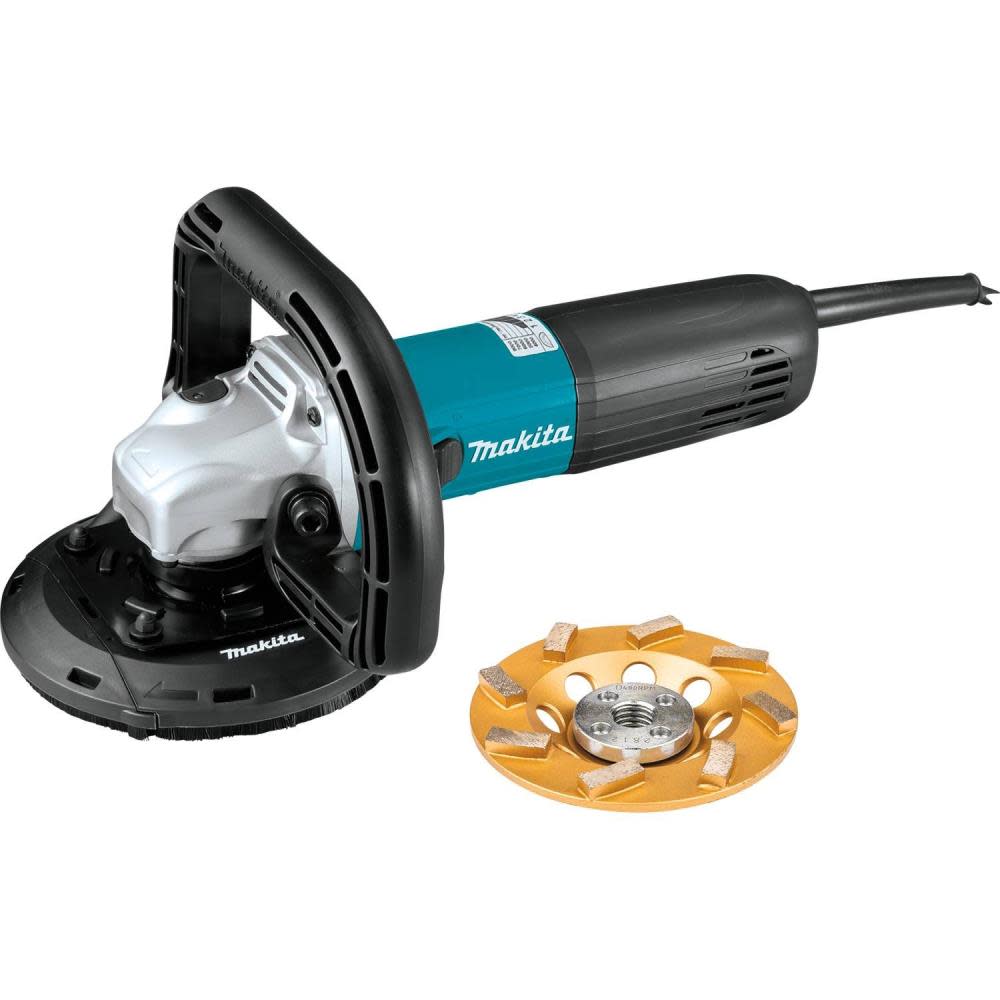Makita 5″ Concrete Planer with Dust Extraction Shroud & Diamond Cup Wheel - Ascmtools