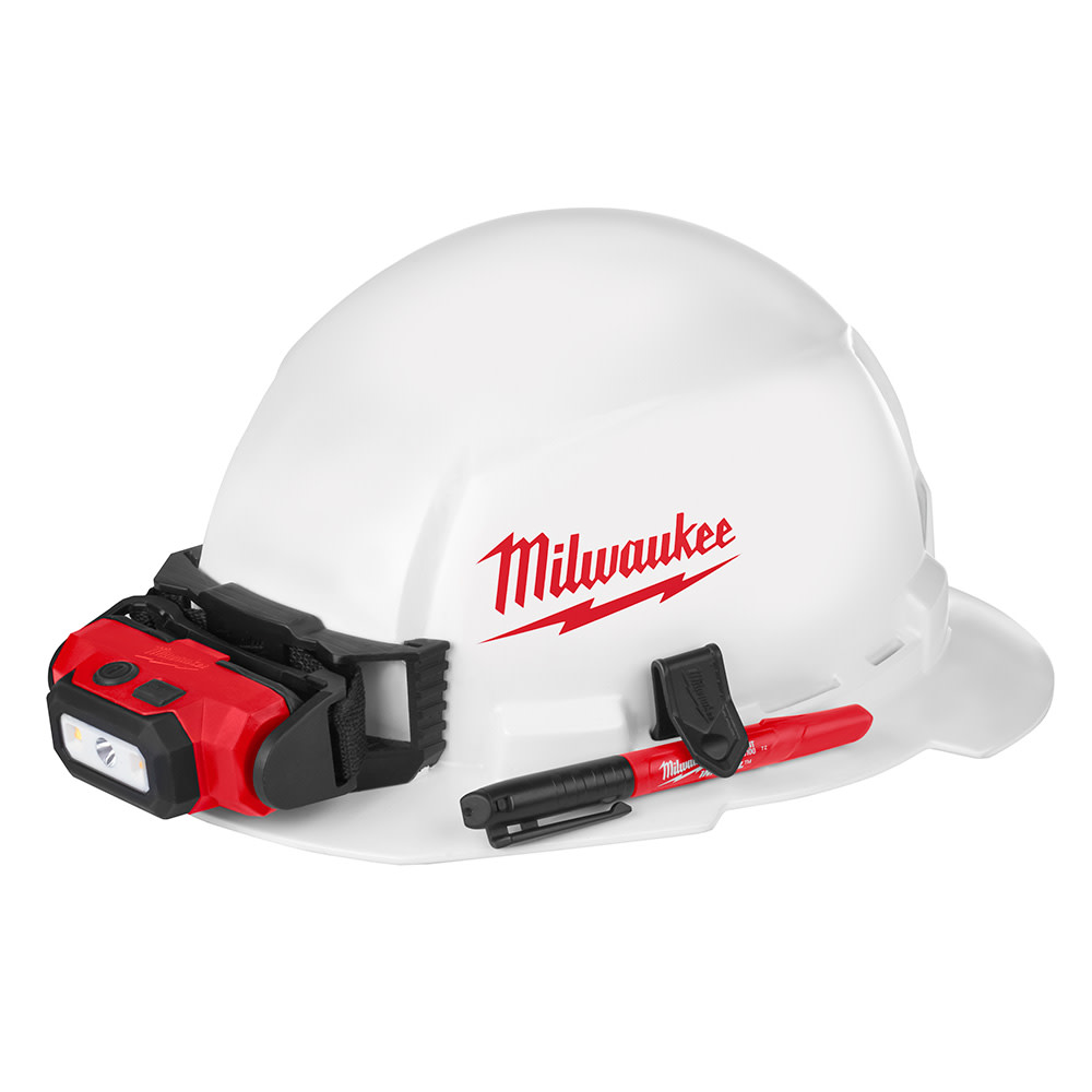 Milwaukee Full Brim Hard Hat with BOLT Accessories Type 1 Class E - Ascmtools
