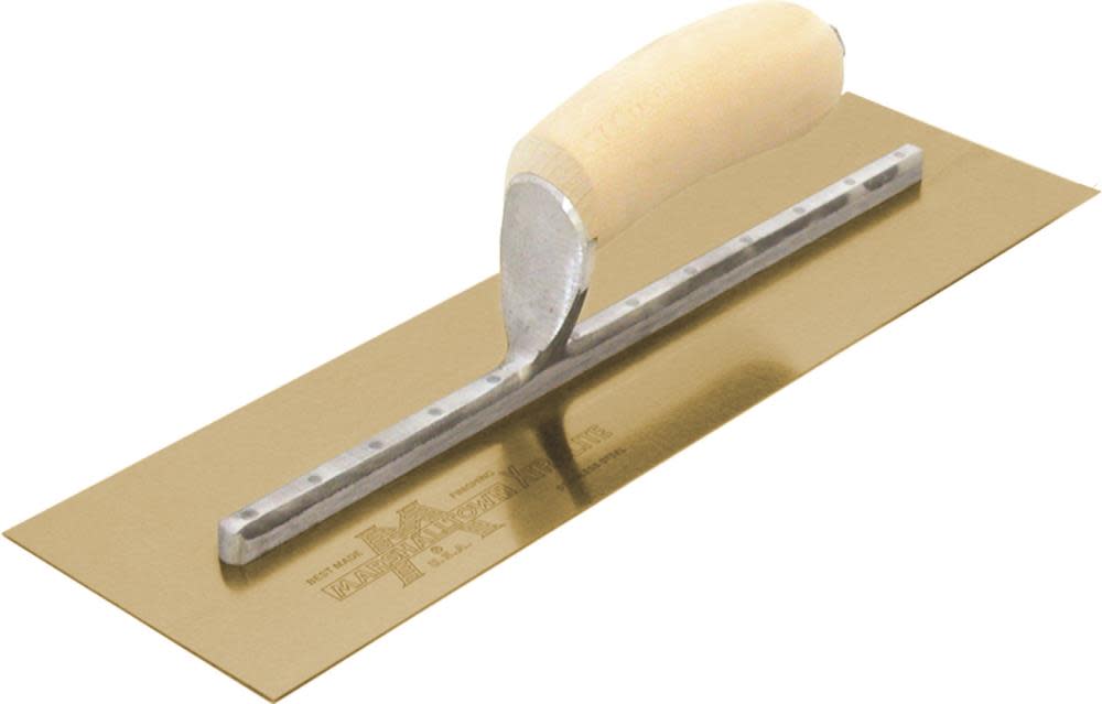 Marshalltown Finishing Trowel 16″ x 5″ Golden Stainless Steel - Ascmtools