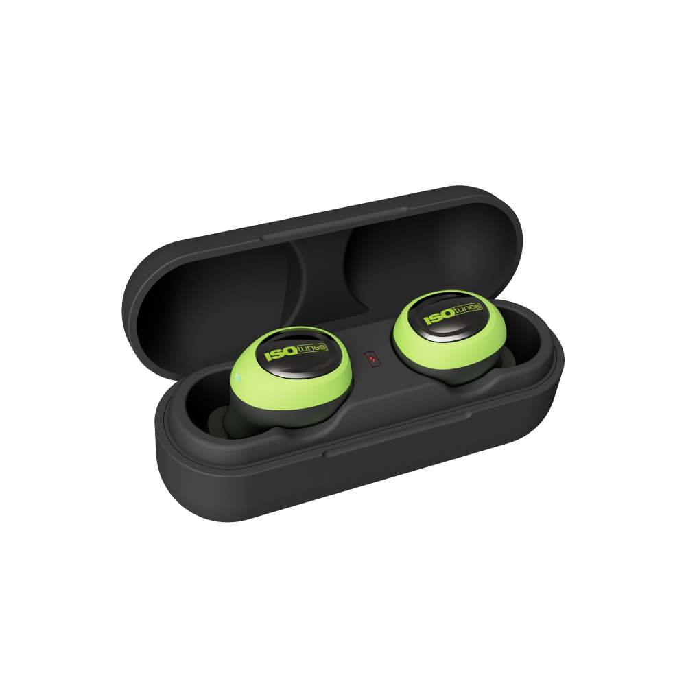 ISOtunes 2.0 True Wireless Bluetooth Earbud Safety Green - Ascmtools