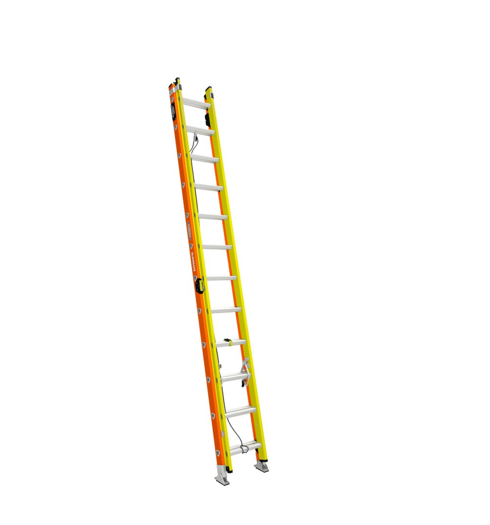 Werner Glidesafe Extension Ladder Fiberglass Tri Rung Type IA 24′ - Ascmtools