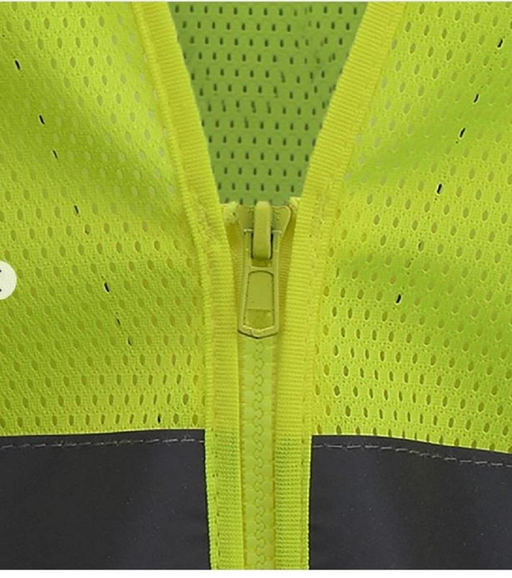 Radians Mesh Economy Type R Class 2 Safety Vest with Zipper – Hi Viz Green – L - Ascmtools