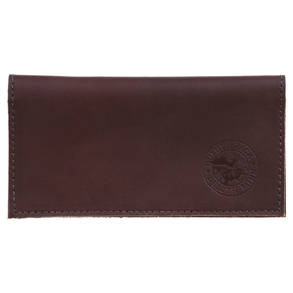 Duluth Pack Brown Smooth Leather Checkbook Cover - Ascmtools