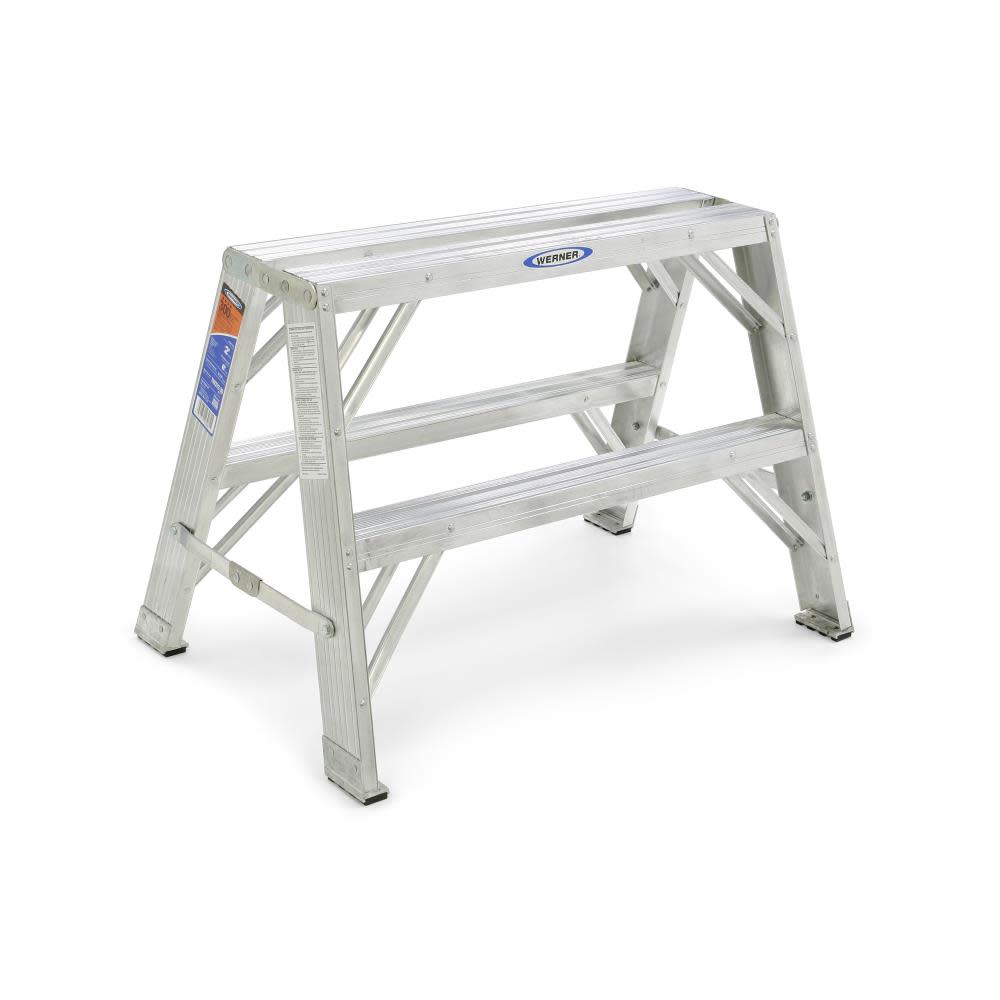 Werner 2-ft Aluminum 300-lb Type IA Twin-Step Ladder - Ascmtools