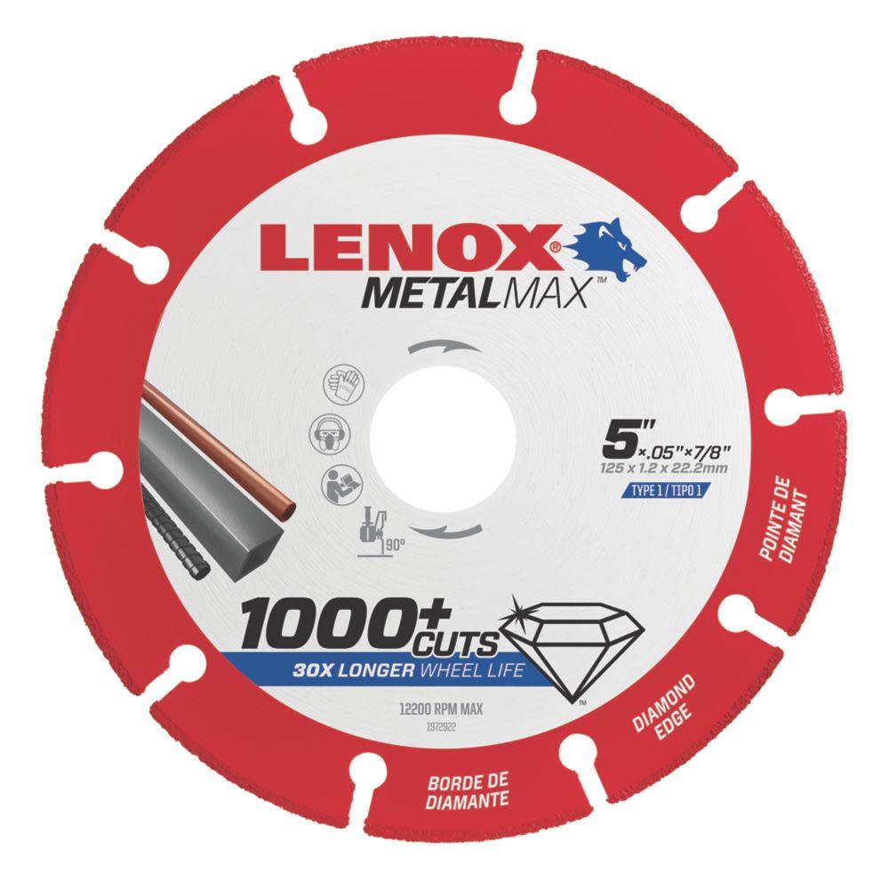 Lenox MetalMax Diamond Grit 5-in Cutting Wheel - Ascmtools
