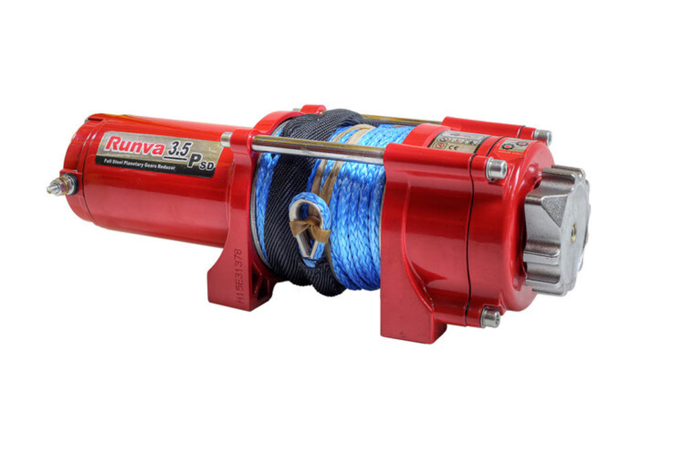 DK2 Runva ATV UTV Winch 12v 3500lb Super Deluxe with Synthetic Rope - Ascmtools