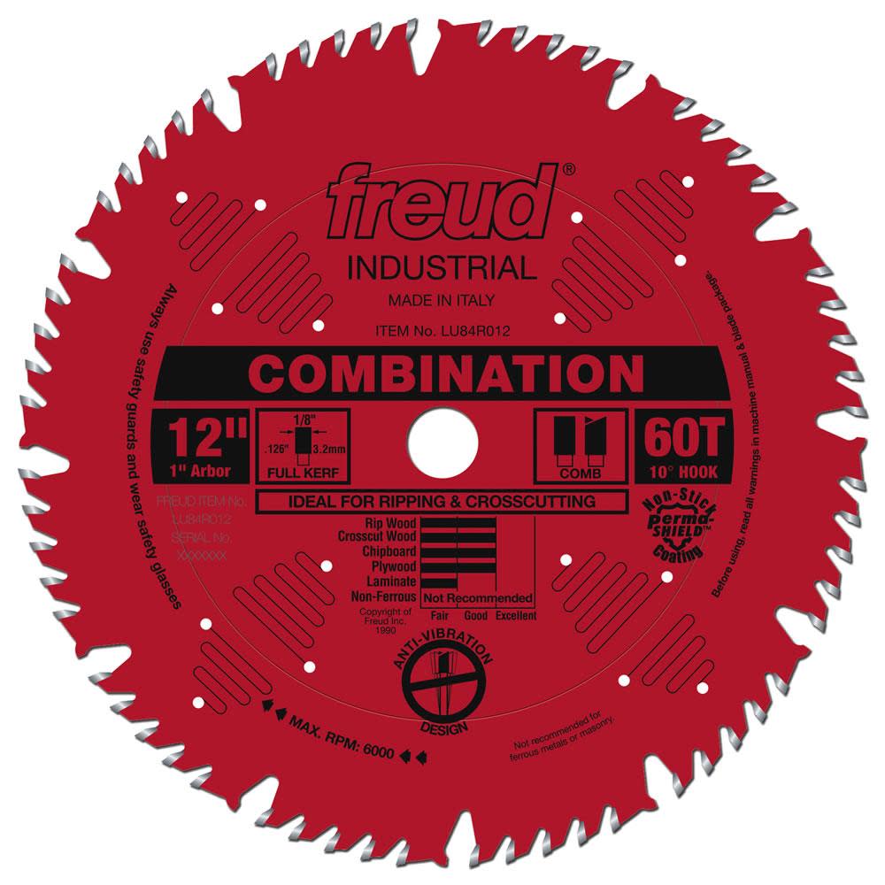 Freud 12″ Combination Blade with Perma-SHIELD Coating - Ascmtools