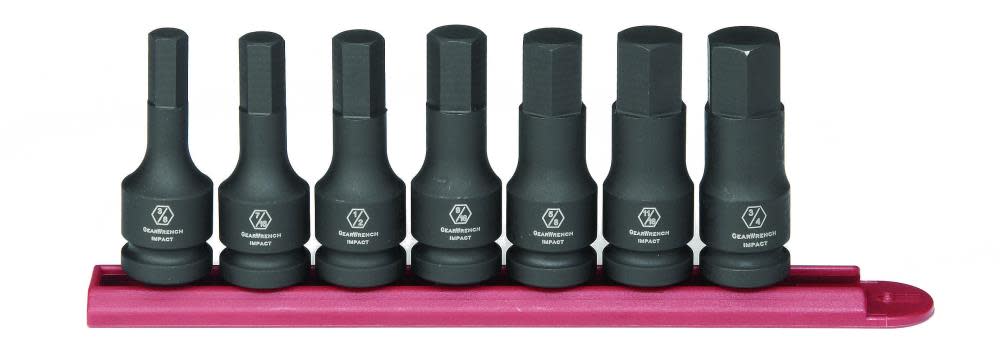 GEARWRENCH Hex Bit Impact Socket Set 7 pc. 1/2 In. Drive SAE - Ascmtools