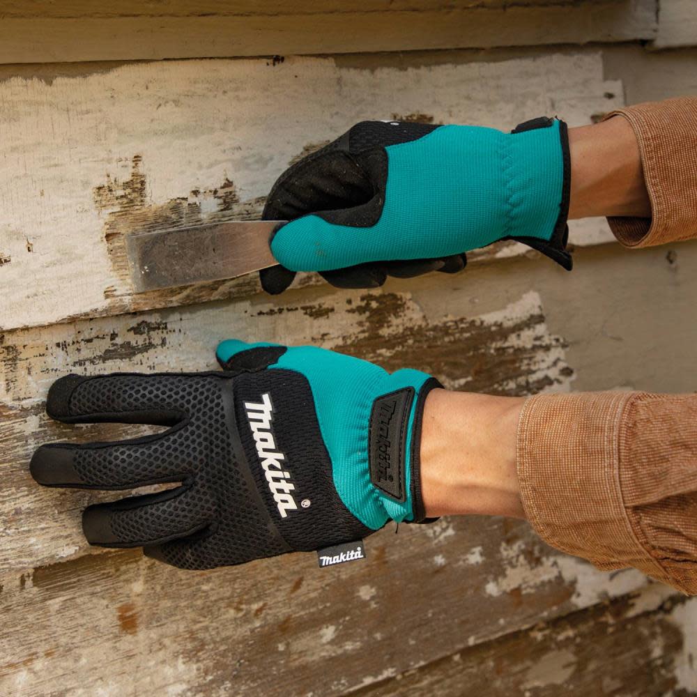 Makita Utility Work Gloves Open Cuff Flexible Protection XL - Ascmtools